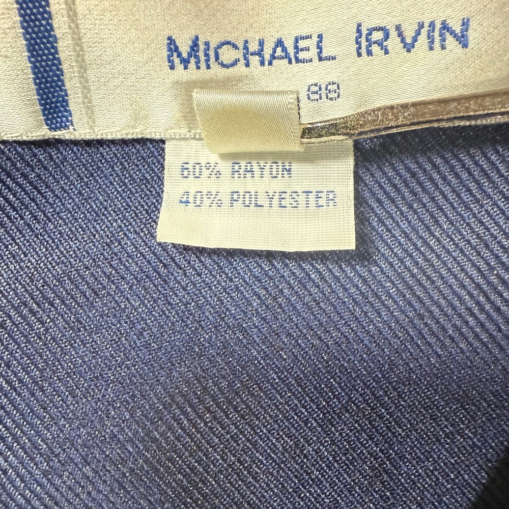 Michael Irvin No. 88 Striped Knit Cardigan Shirt Men Large Button Up Long Sleeve - Picture 8 of 14